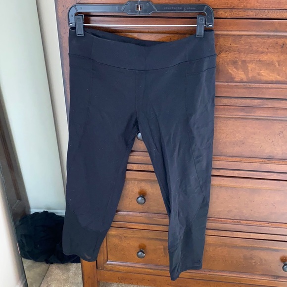 Athleta black leggings with mesh detail - Picture 1 of 3